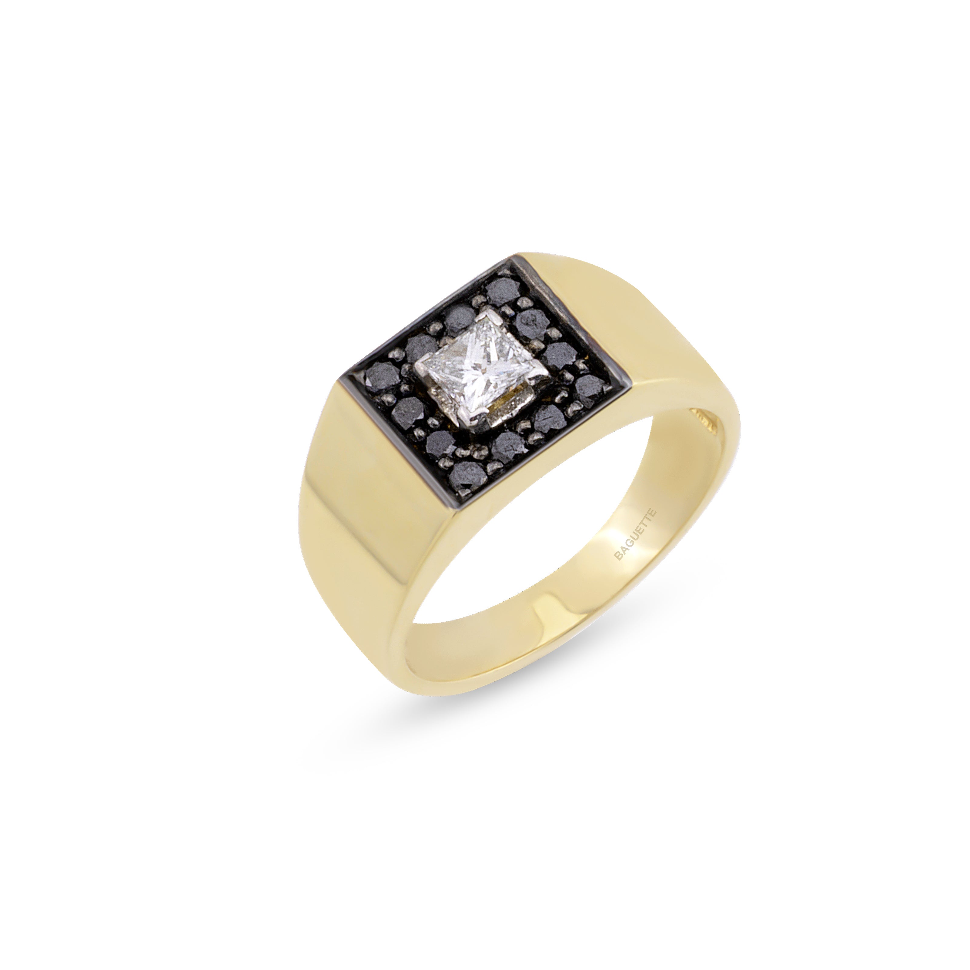 Signet Black Serçe Parmak Yüzüğü