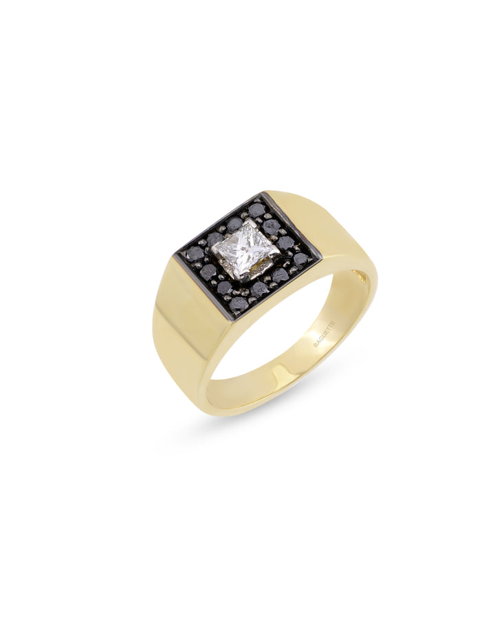 Signet Black Serçe Parmak Yüzüğü